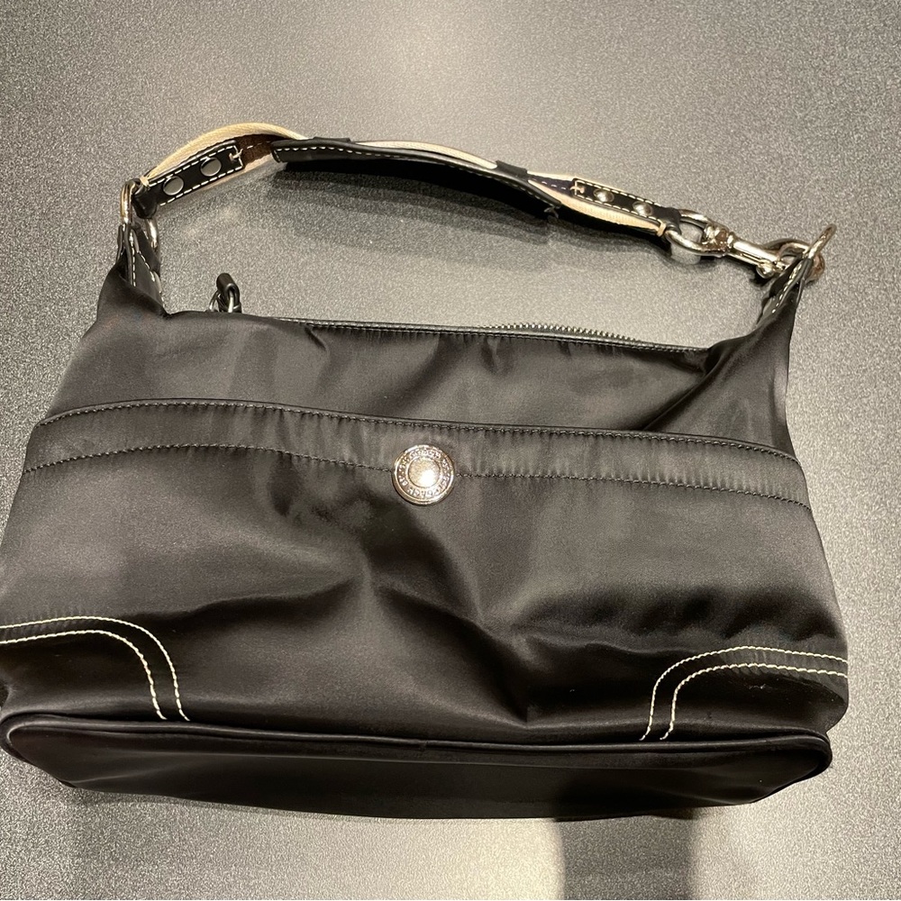 Black Satin Coach Bag